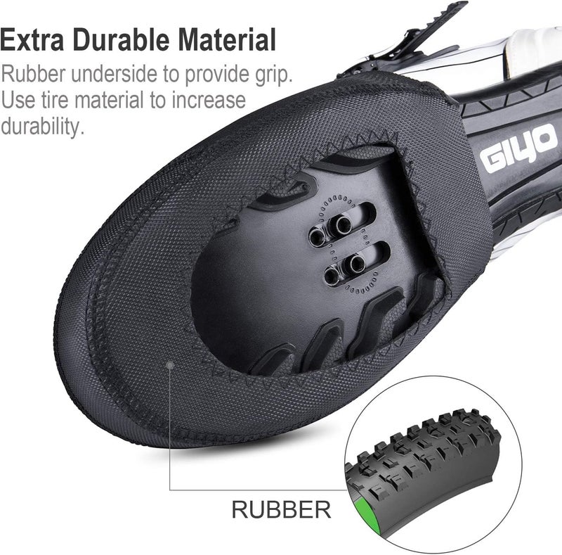 CXWXC Cycling Toe Covers for Men Women - Cycling Shoe Covers Winter Waterproof Breathable - Bike Overshoes Cold Weather Thermal Warm - Image 3